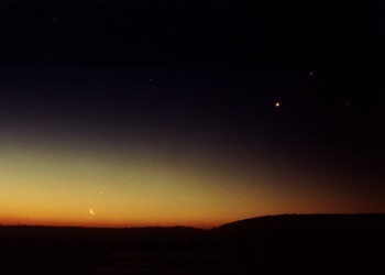 Ksi�yc, Jowisz, Wenus i Saturn 2001.07.19 ~3:00 CWE